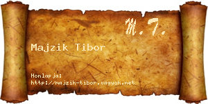 Majzik Tibor névjegykártya